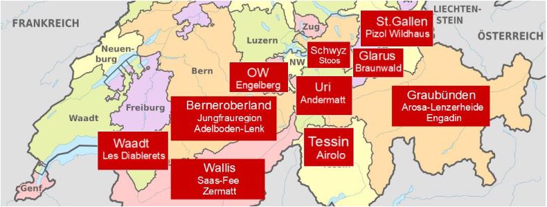 karte Skigebiete Schweiz