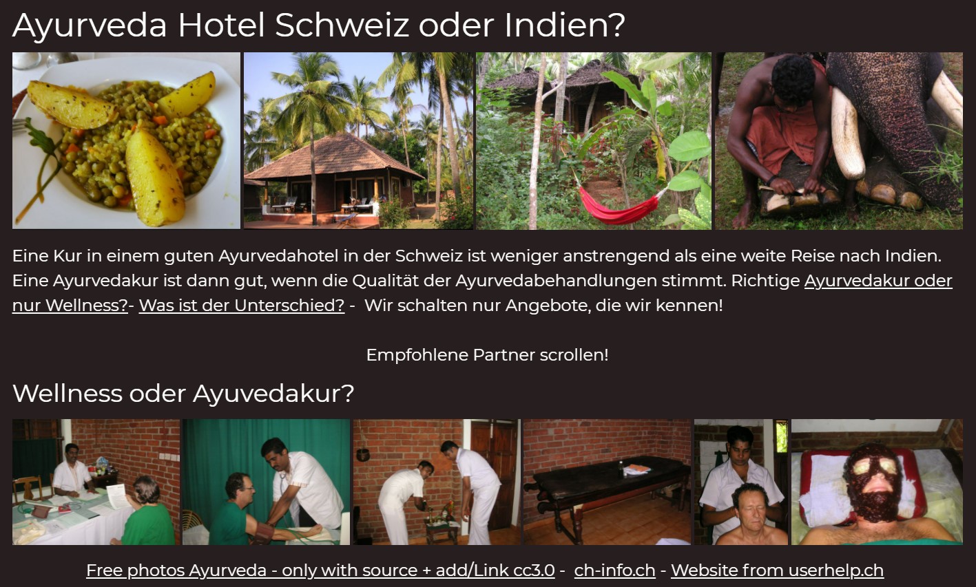 gutes ayurvedahotel schweiz